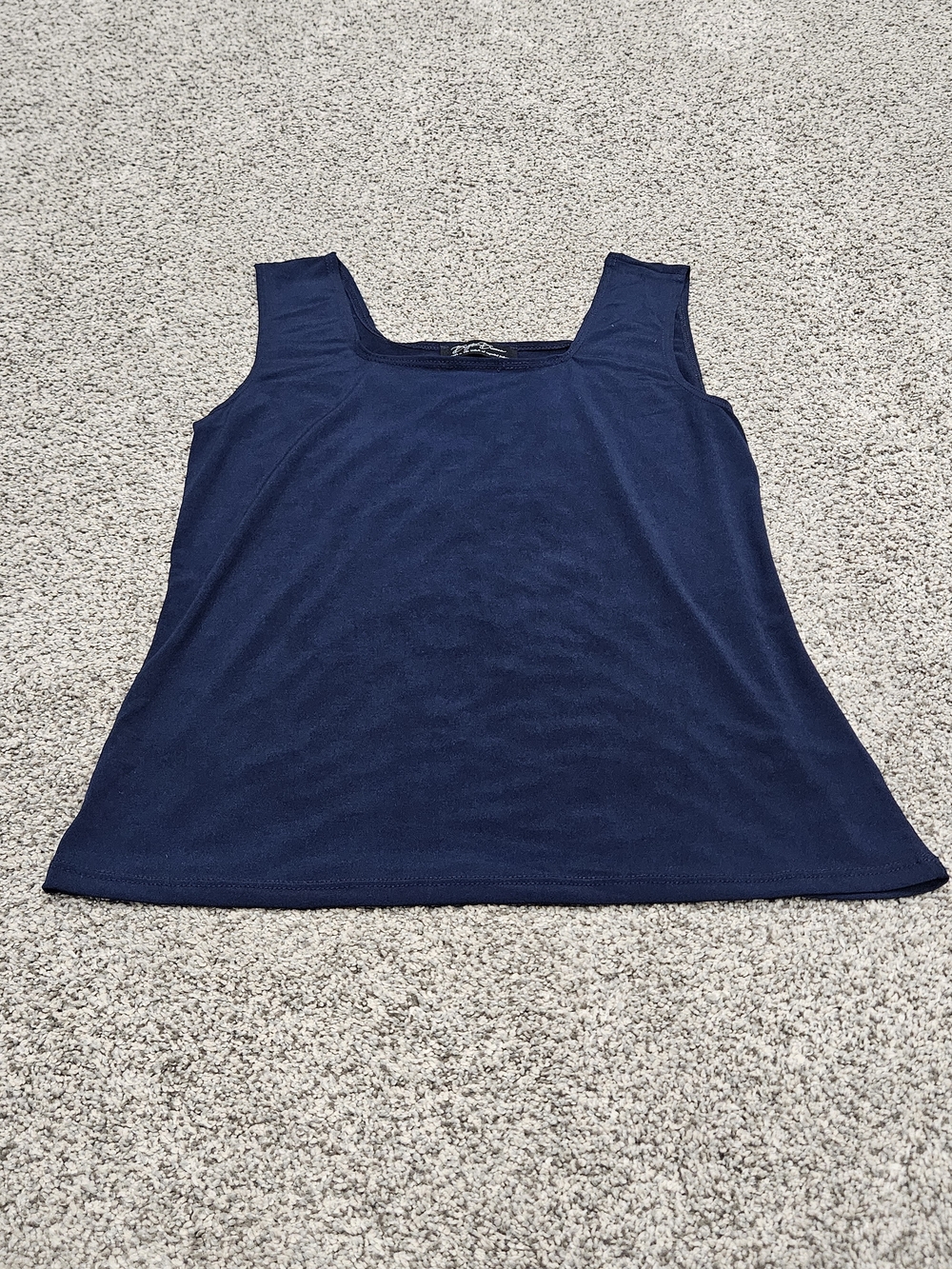 Brigitte Brianna Women’s Navy Square-Neck Sleeveless Tank Top